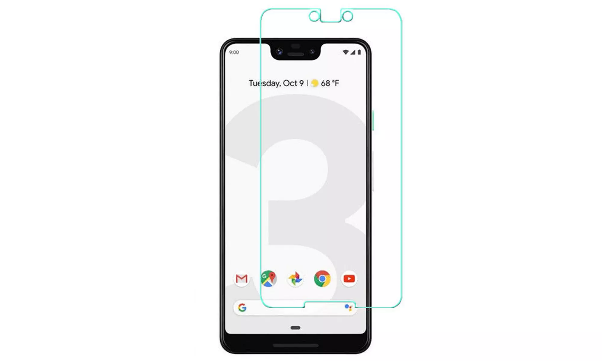 Premium Tempered Glass Screen Protector For Google Pixel 3 XL - Primary Image