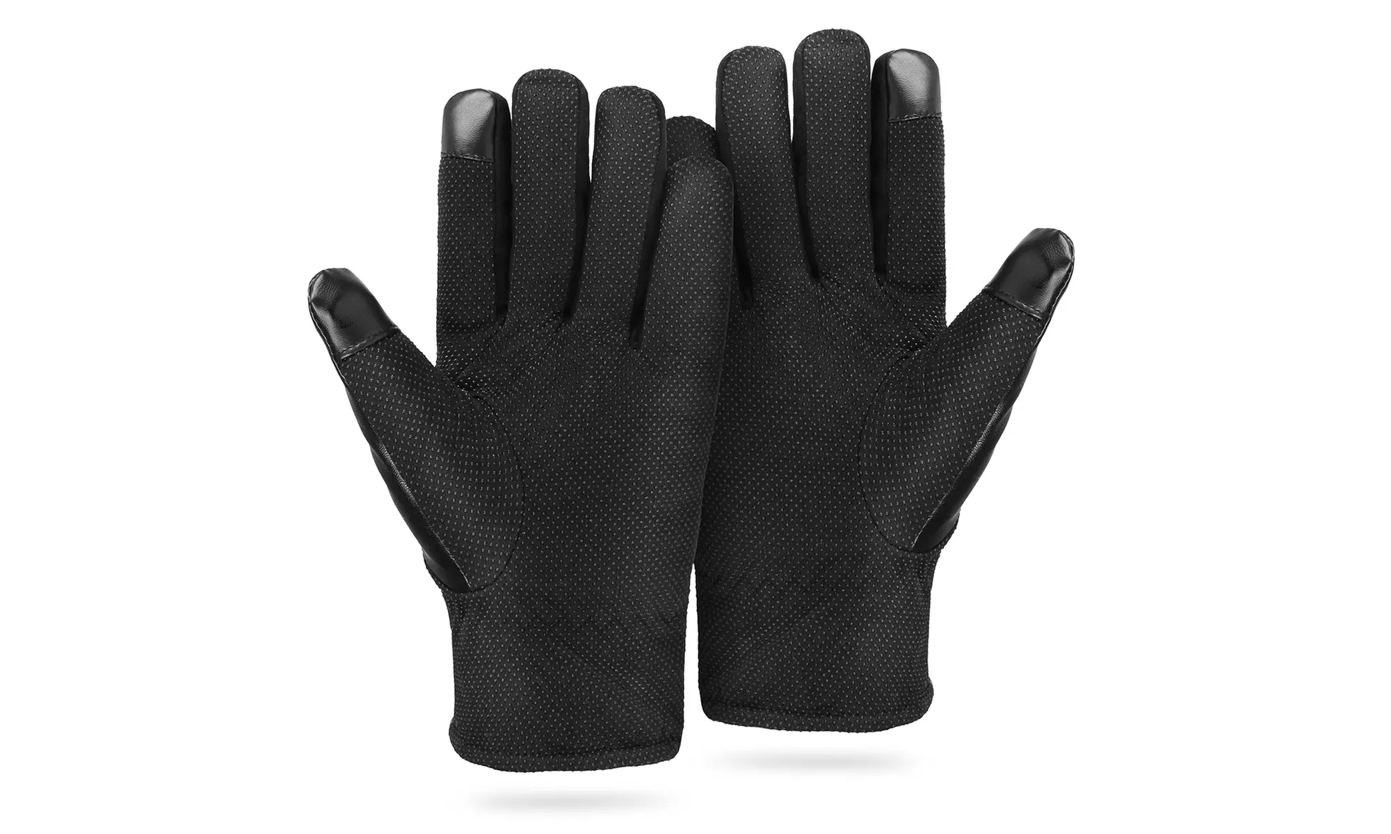 2-Tip PU Leather Waterproof Winter Touch Screen Gloves (1-, or 2-Pair) - Second Medium
