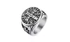 Men's St Benedict Exorcism Ring Stainless Steel Catholic Cross Ghost Hunter
