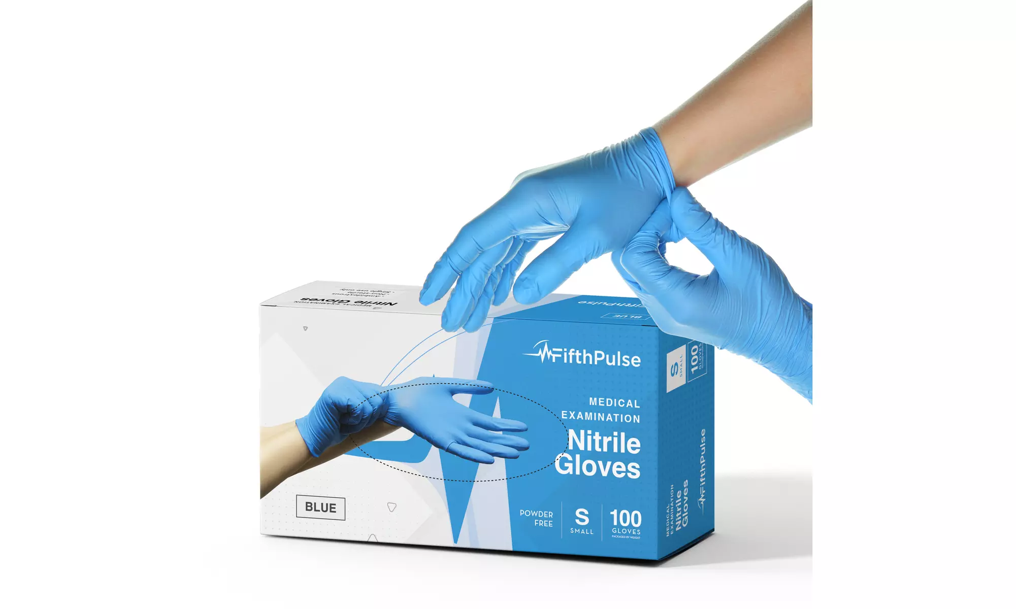 Fifth Pulse Nitrile Exam Latex Free & Powder Free Gloves - Box of 100