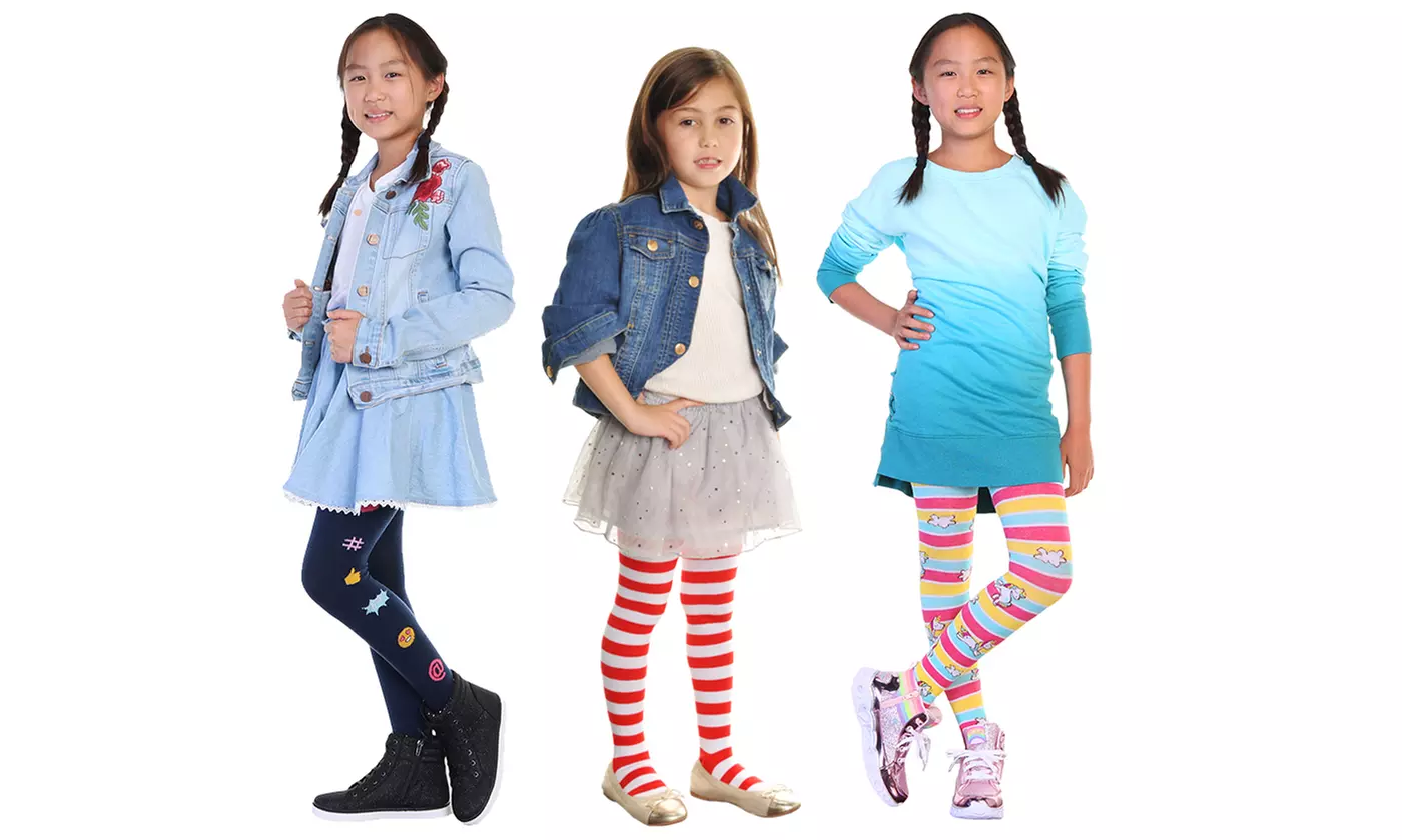 6-Pack Girls' Sweater Tights by Angelina