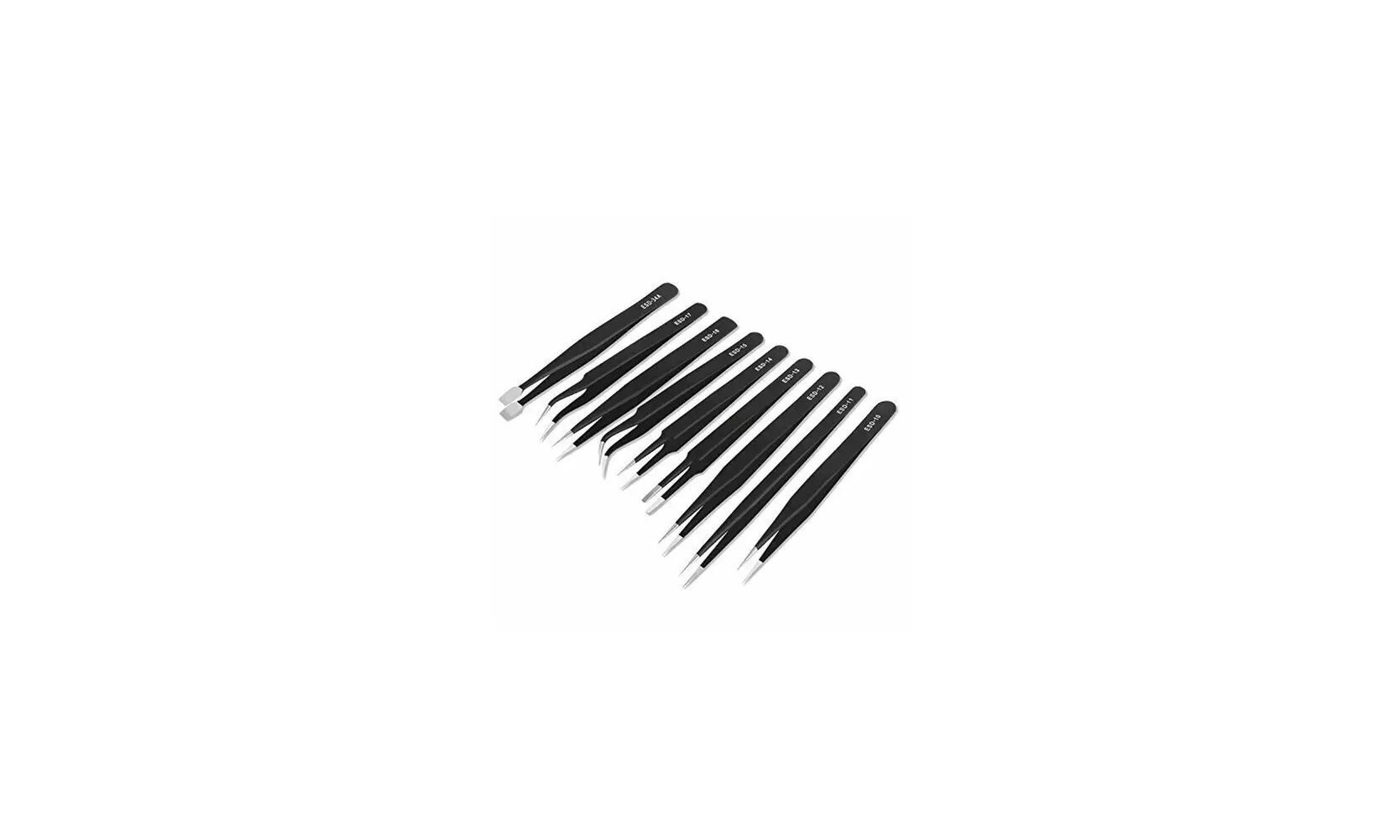 US 9 pc ESD Tweezers Anti Static Tool Precision Kit Set Tools Electronics Repair