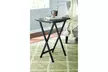 Mainstays Black 5-Piece Folding TV Tray Table Set (4 Trays, 1 Stand) - Second Medium