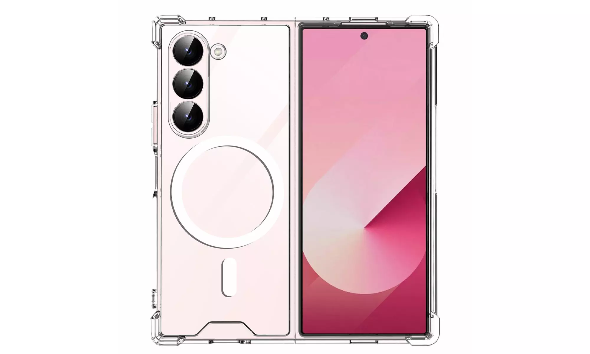 For Samsung Galaxy Z Fold 6 5G MagSafe Clear Case Shockproof Ultra Slim Cover
