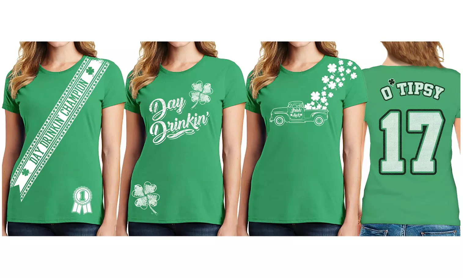 Women's St. Patrick's Day Lucky T-Shirts (Plus Sizes Available) - Primary Image