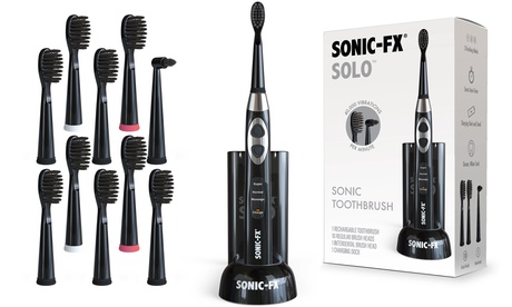 Sonic FX Solo & Duo Toothbrush With 10 Brush Heads & 1 Interdental Head Multi-color Solo - White