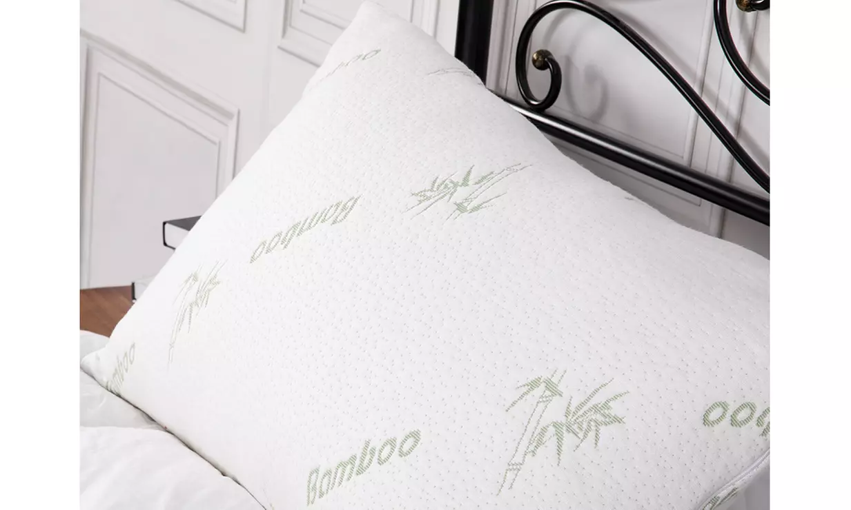 Bamboo Memory Foam Pillow with Removable Cover (1 or 2 Pack)
