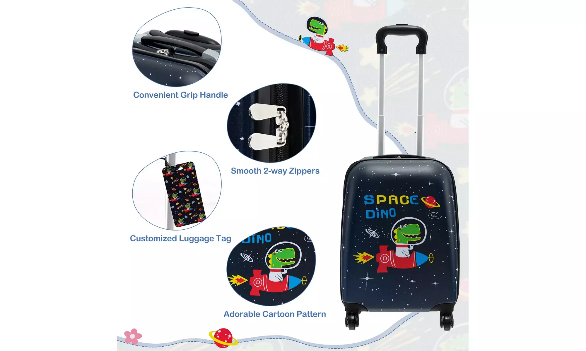 Costway Five-Piece Costway Kids Luggage Set 