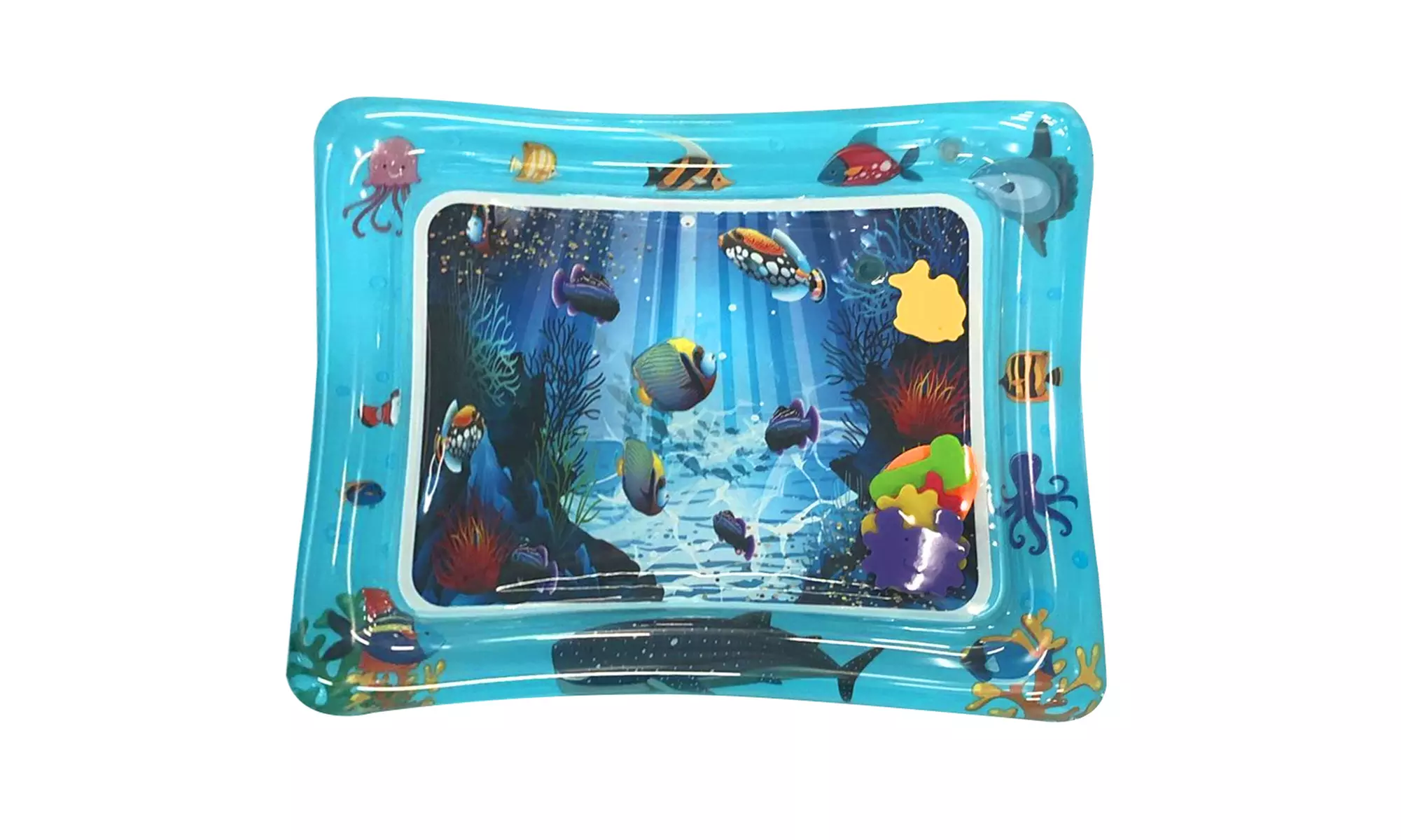 Adorable and Playful Under-the-Sea Inflatable Baby Water Play Mat - Primary Image