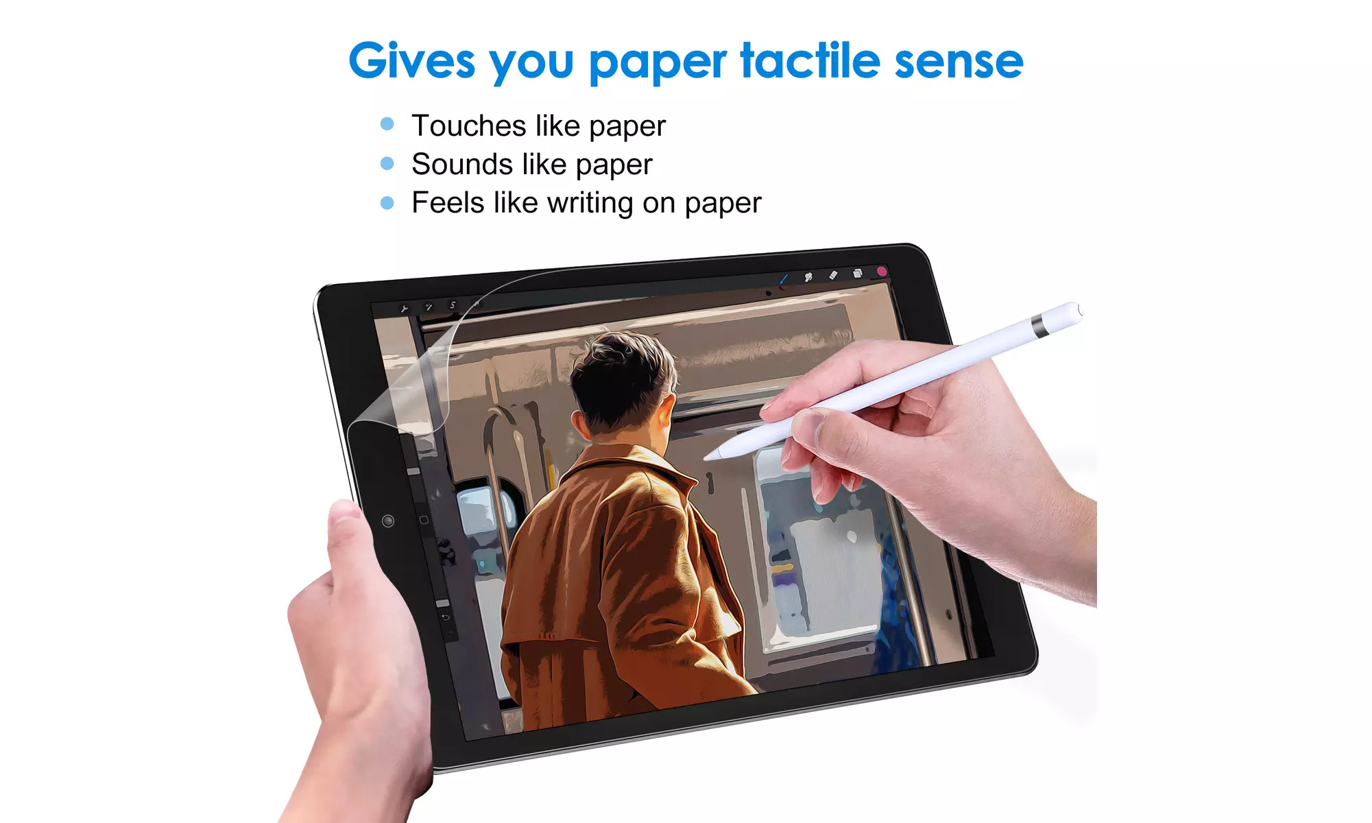 Paper Screen Protector for iPad 10.2'' (2021/2020/2019, 9/8/7 Gen), Anti-Glare - Second Medium