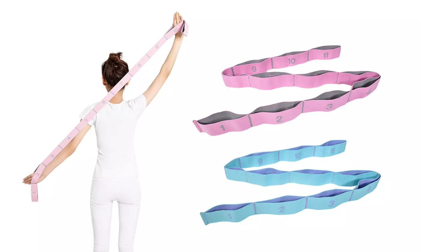 Multi-Loop Non-Elastic Stretching Strap for PT, Yoga, Pilates, Dance - Primary Image