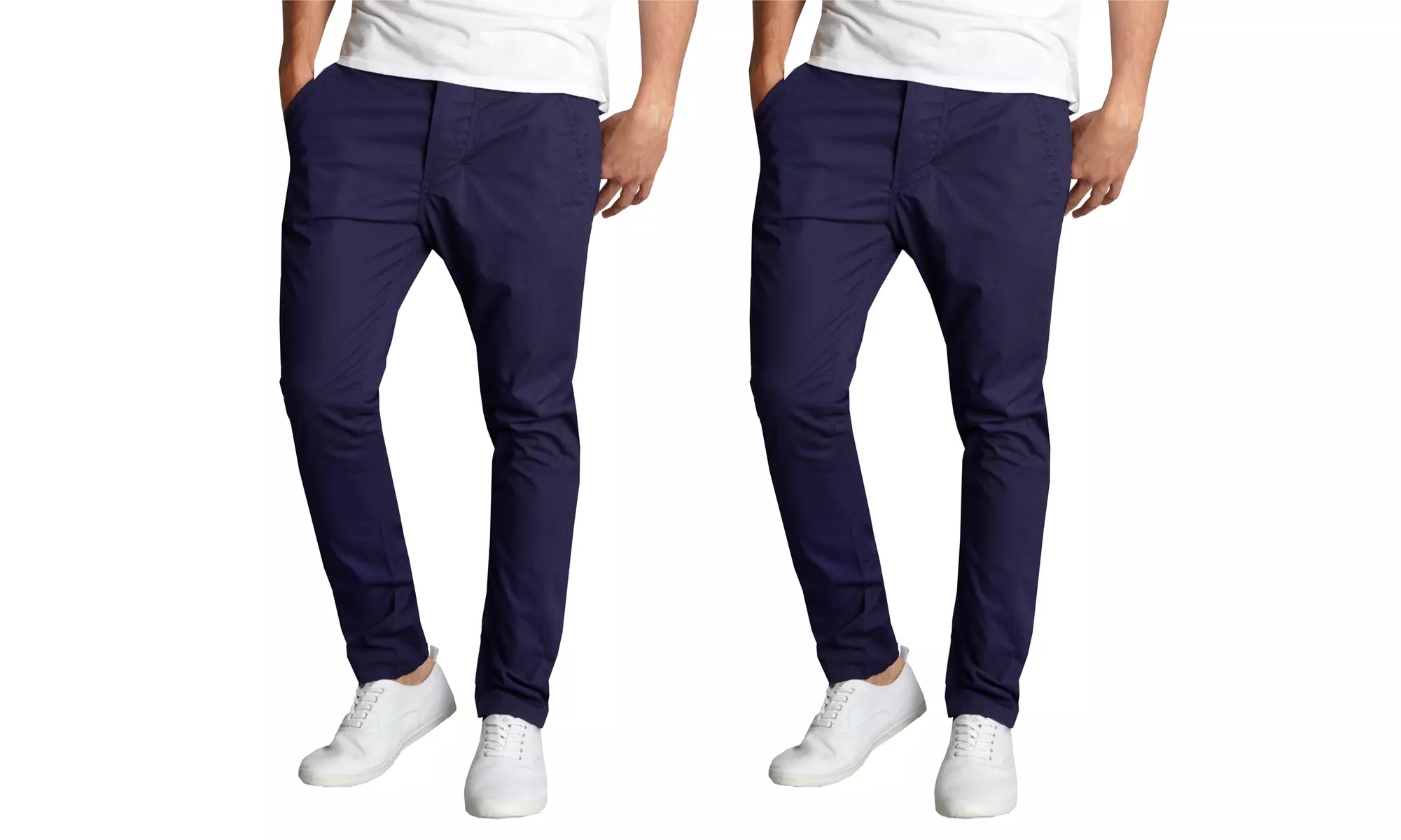 2-Pack Galaxy By Harvic Men's Slim-Fit Cotton Chino Pants (30-42)