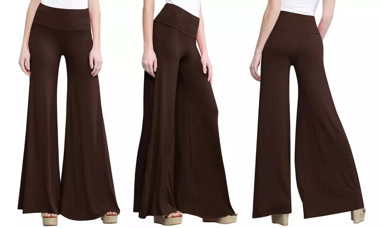 Made by Johnny Women's Casual Comfy Wide Leg Palazzo Pants