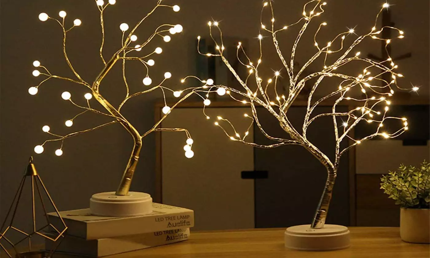 108 LED Night Light Tabletop Fairy DIY Bonsai Tree Lamp Home Decor - Primary Image