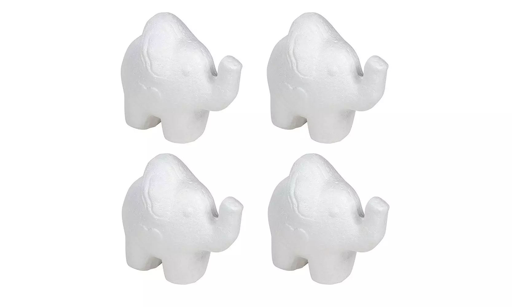 4-Pack Elephant Shaped Craft Foam for DIY Craft Art, Polystyrene, 5 x 3 x 5" - Primary Image