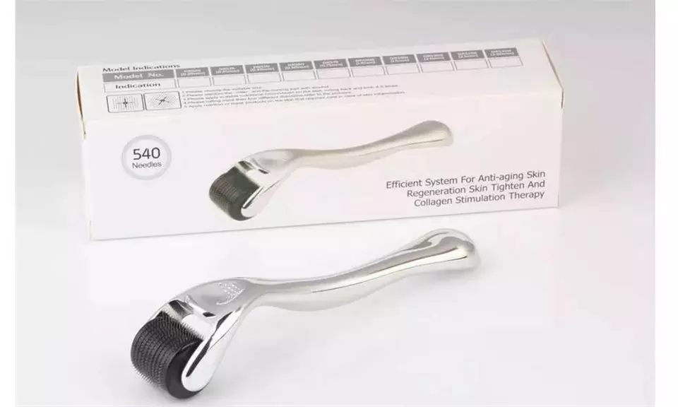 540 Titanium Premium Micro Derma Roller Acne Scars Wrinkles 0.5mm 1mm 1.5mm - Second Medium