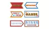 6-Pack Carnival Party Supplies, Word Cutouts Signs for Theme Party, 17.5 x 8"