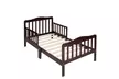 Wooden Baby Toddler Bed Bedroom Furniture with Safety Guardrails Espresso - Second Medium