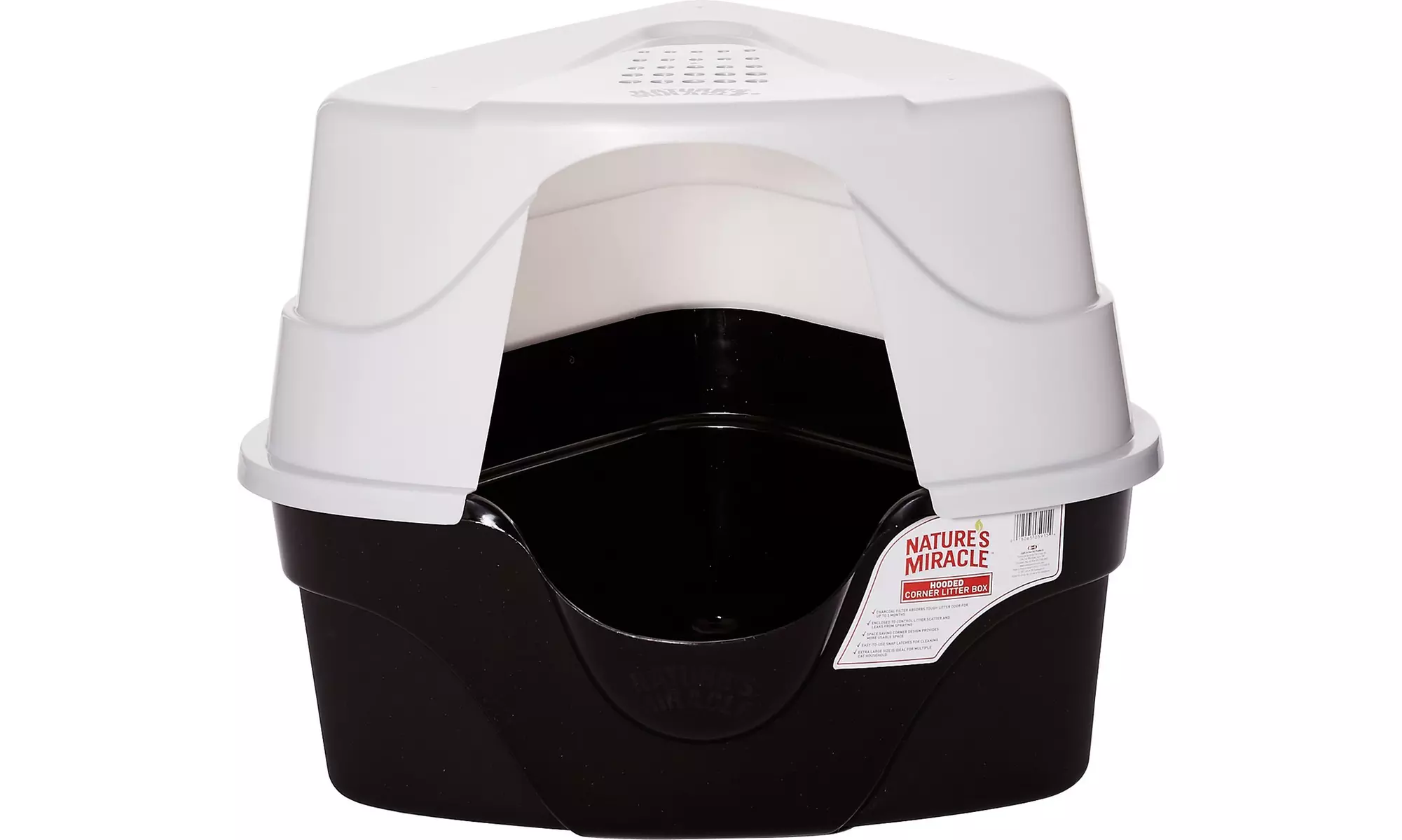 Nature's Miracle Advanced Hooded Corner Cat Litter Box, Regular - Primary Image