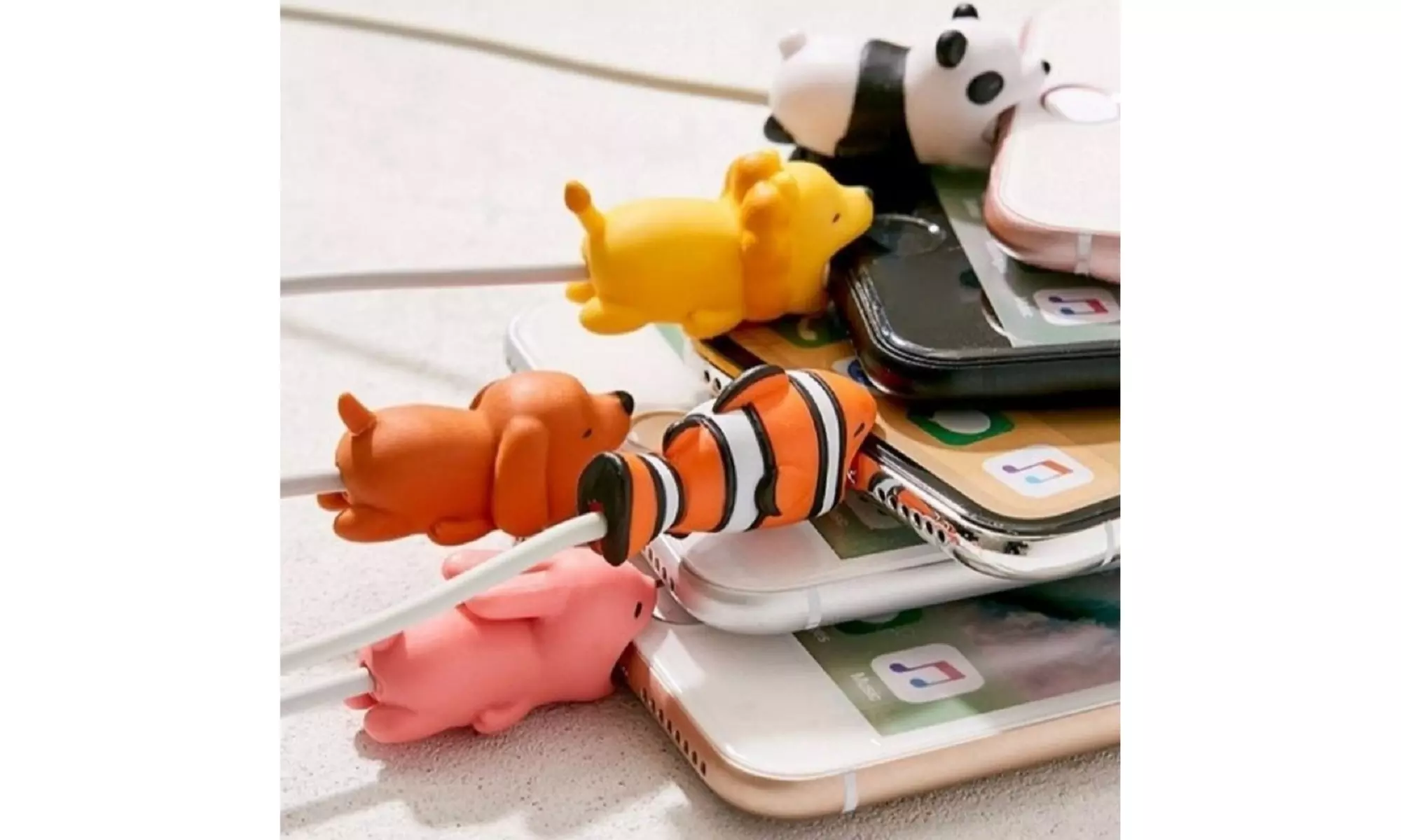iPhone & Android Cute Cable Protectors, 5-Pack Mystery Grab Bag