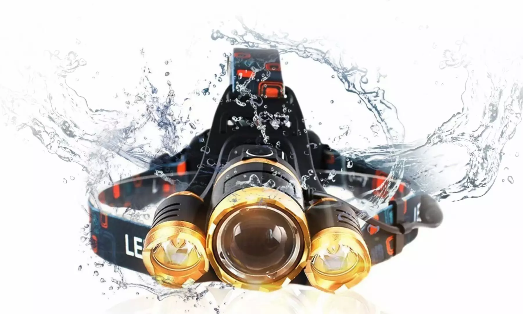 USB Rechargeable LED Headlamp Waterproof Hard Hat Light Fishing Head Lamp - Primary Image