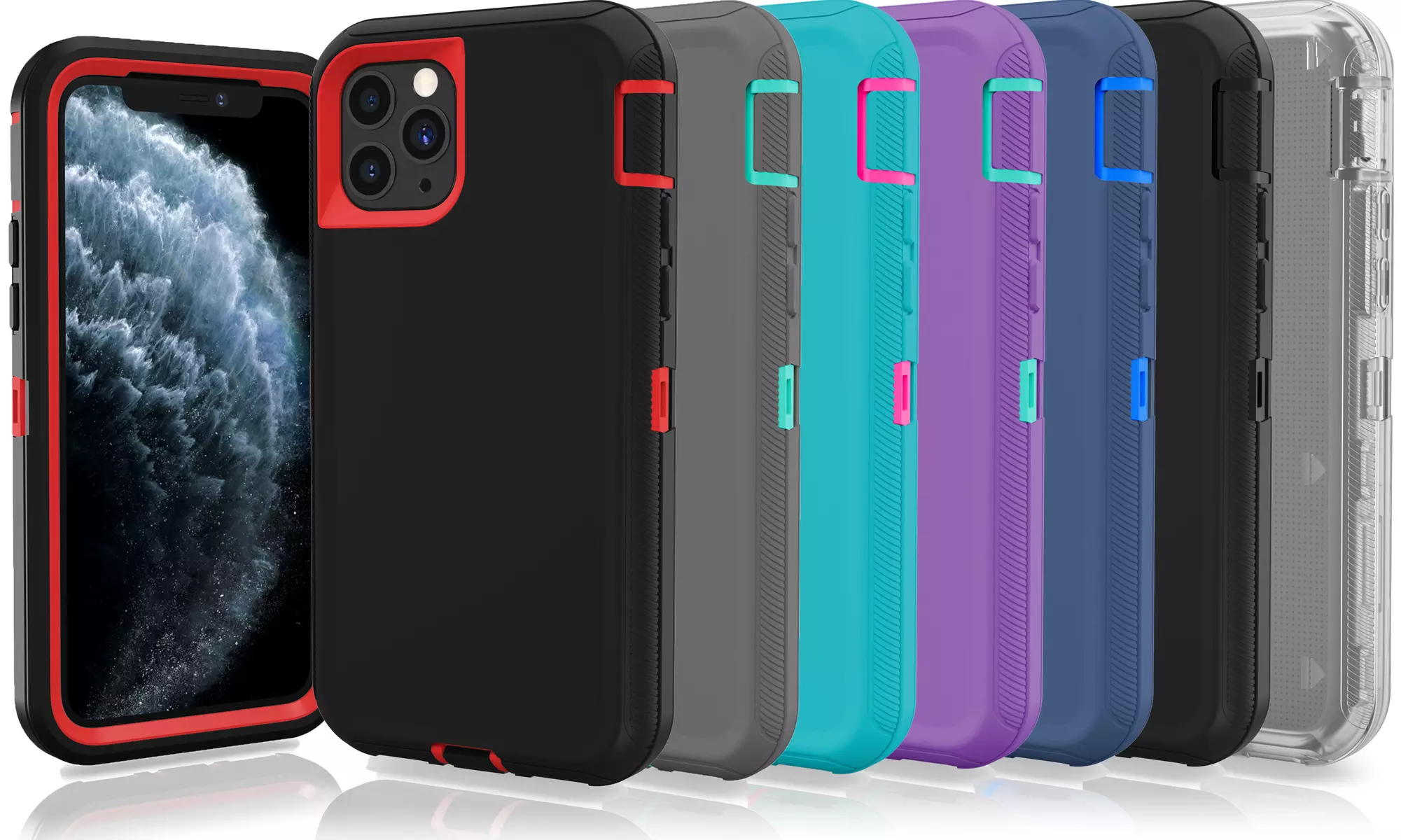 Apple iPhone 11 / Pro / Pro Max Case Protective Defender Shockproof Hybrid Cover - Primary Image