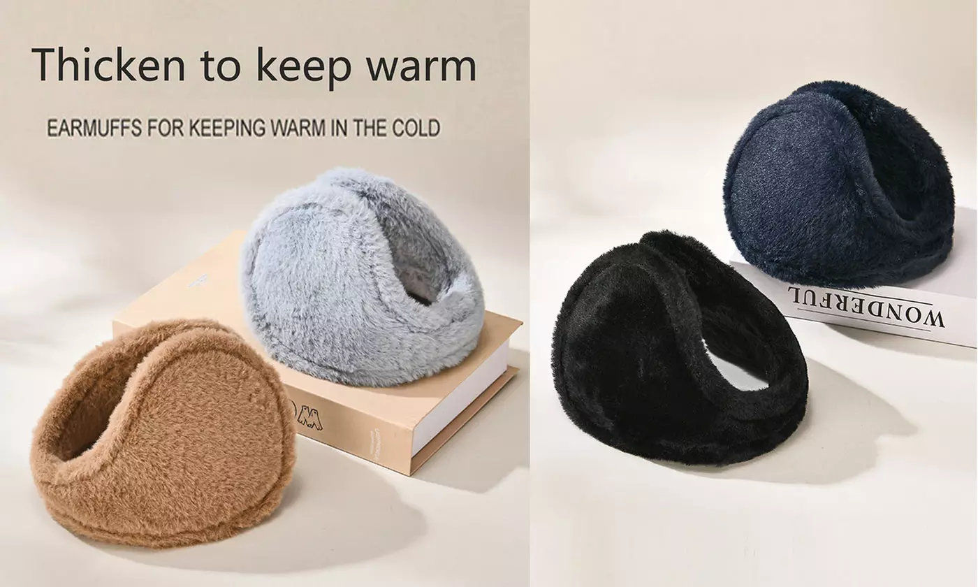Unisex Winter Foldable Faux Fur Earmuffs 