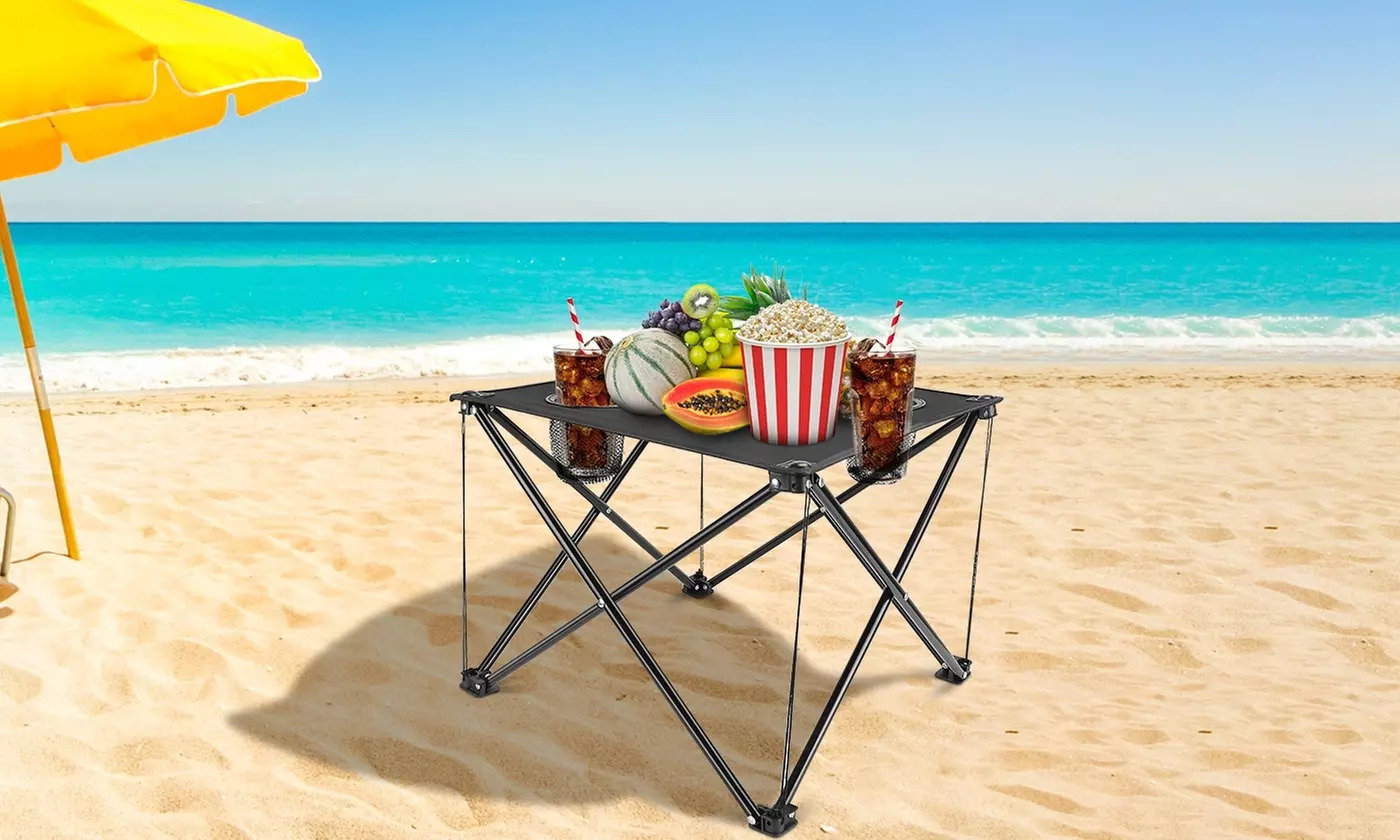 NewHome Foldable Camping Table Portable Beach Table 