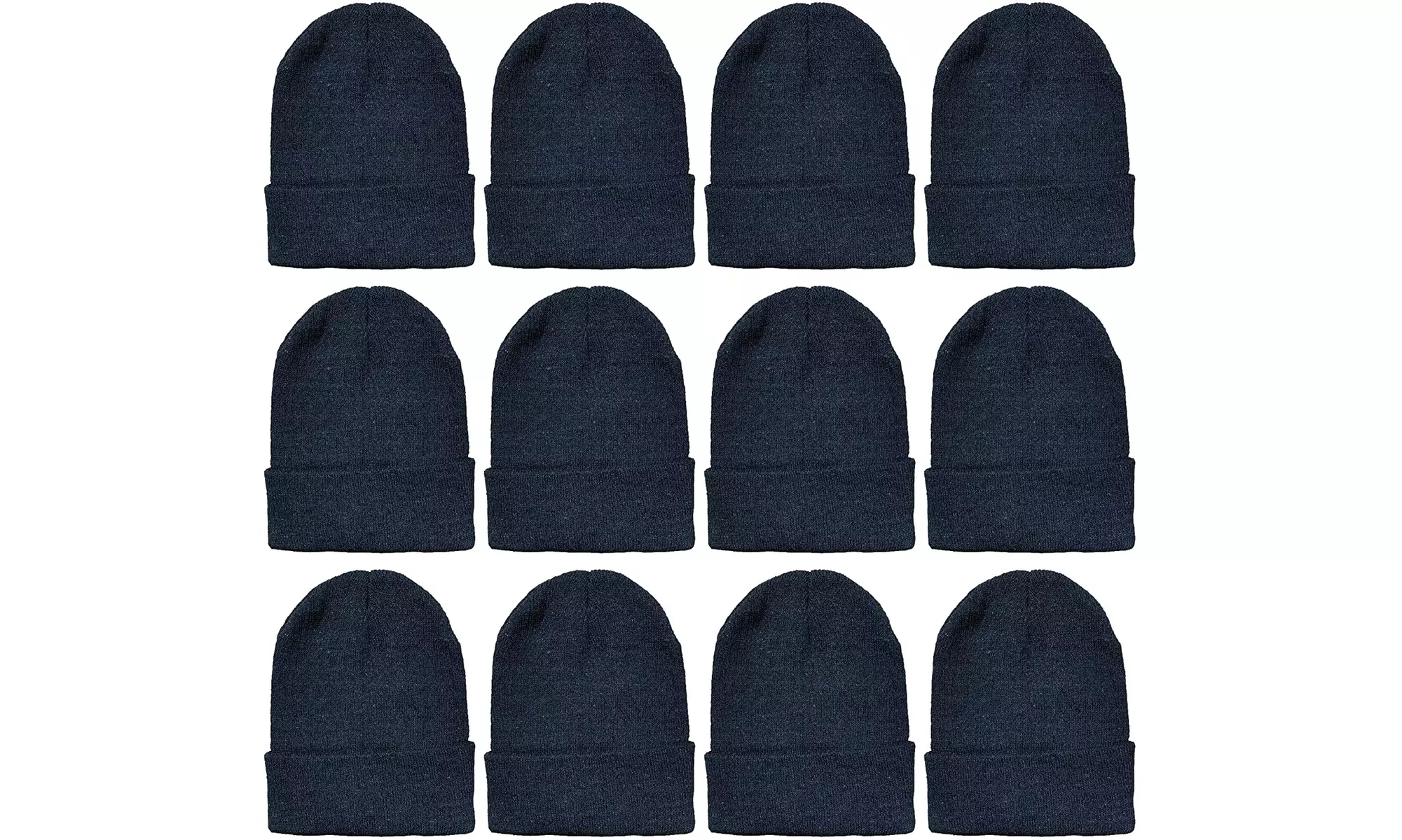 12 Pairs of Yacht & Smith Winter Beanie Hats, Mens Womens