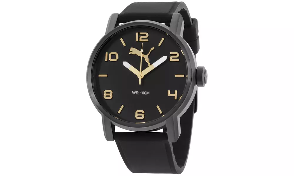 PUMA Ultrasize Black Dial Silicone Strap Men's Watch PU104141008 - Primary Image