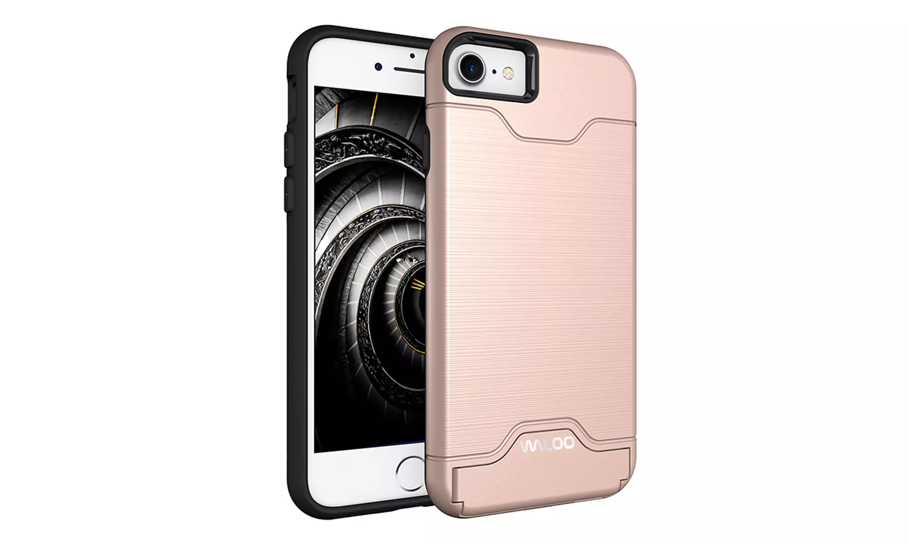 Waloo Brushed Kickstand Case for iPhones 
