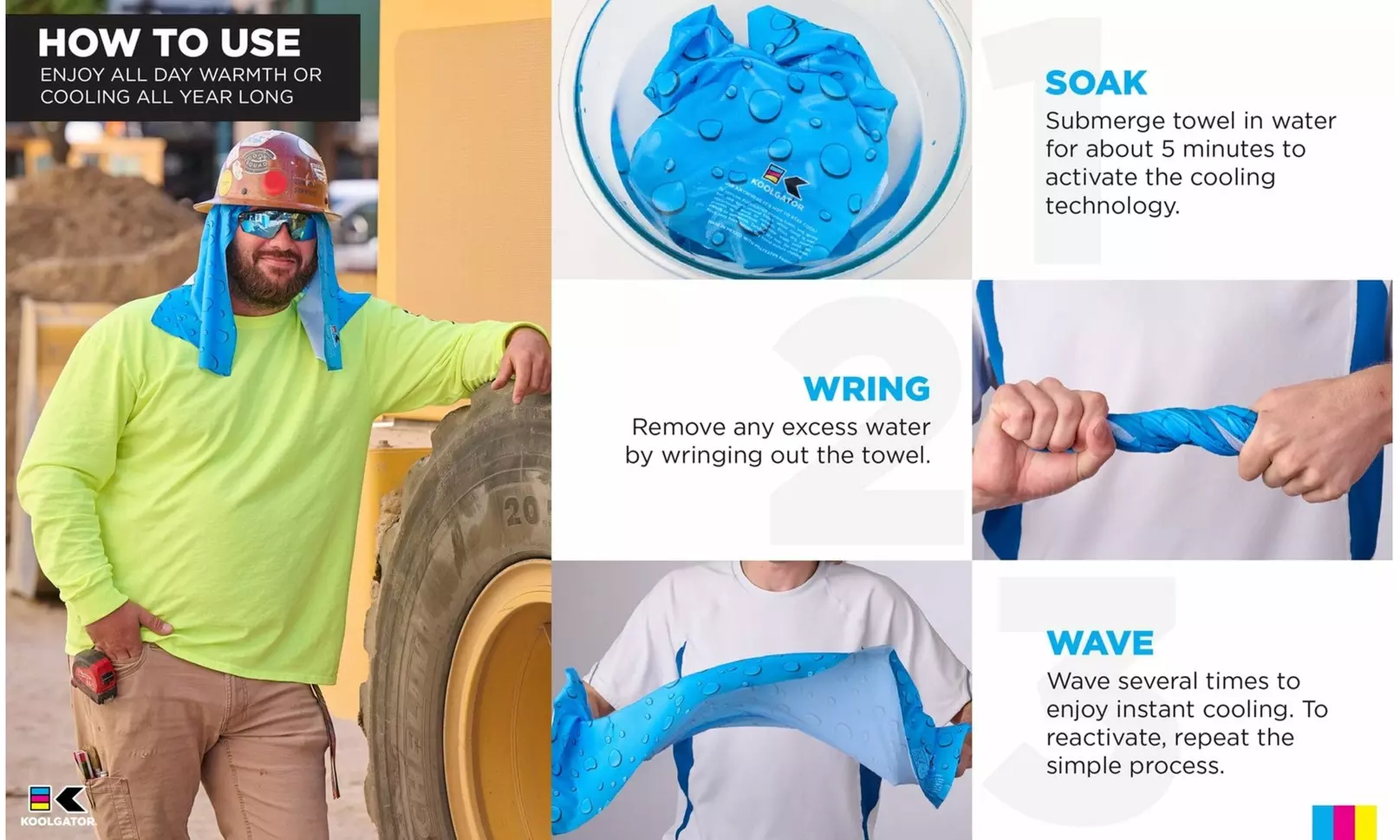 KOOLGATOR Dual Purpose SPF 30 Cooling Towel - Second Medium