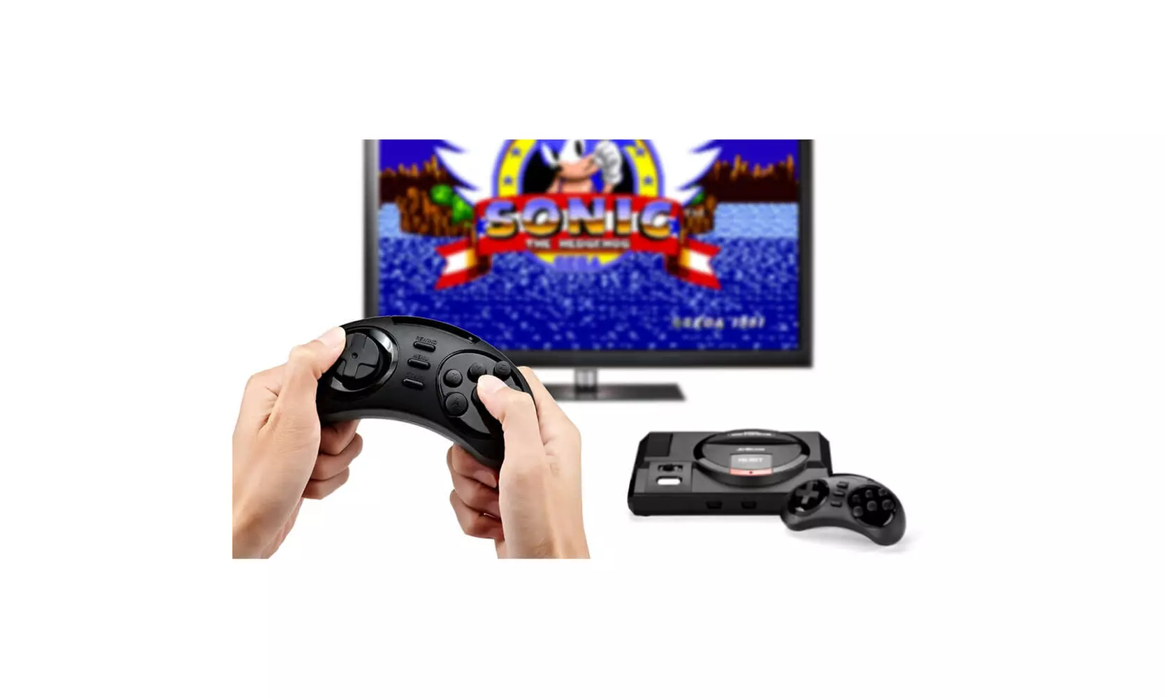 Sega Genesis Flashback HD Game Console w/ Wireless Controllers 85 Built-in Games - Second Medium