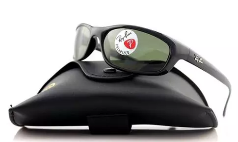 Ray-Ban Predator Sunglasses RB4115 601/9A With Black Frame & Polarized Lenses - Second Medium