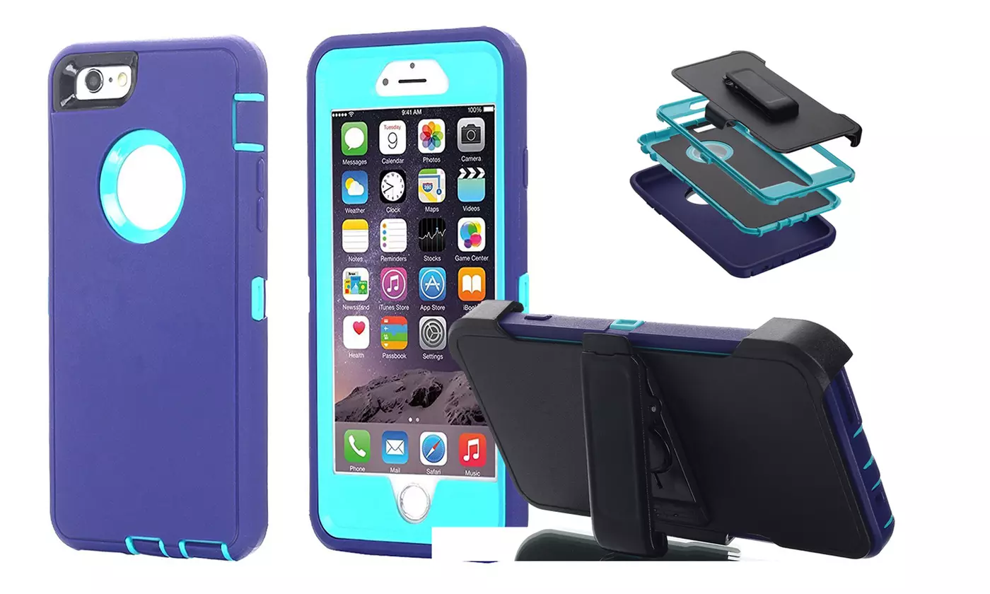iPhone 6s Plus/6 Plus Shockproof Heavy Duty Hard Belt Clip Case Cover - Primary Image