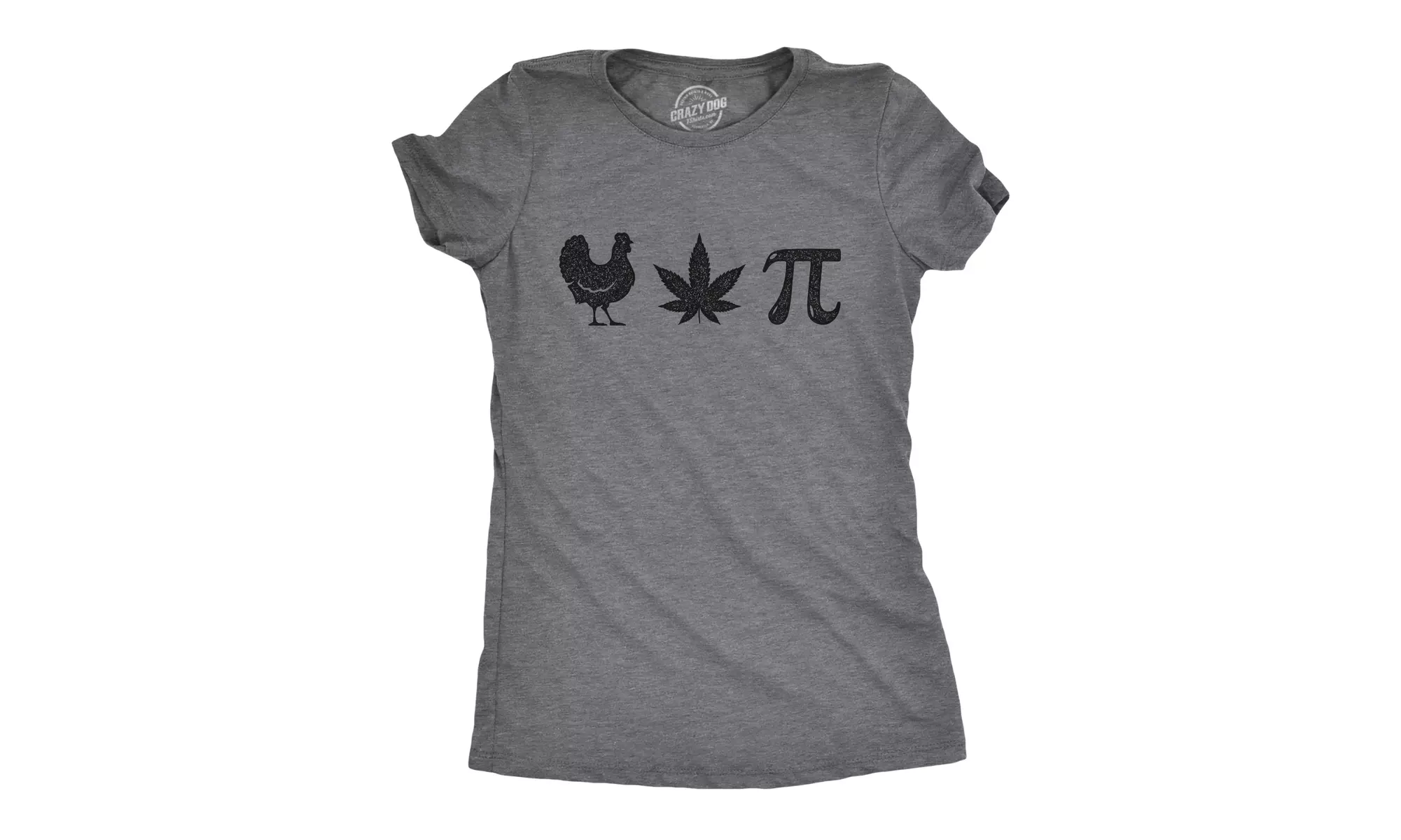 Womens Chicken Pot Pi Tshirt Funny 420 Marijuana Math Sarcastic Graphic Tee - Second Medium