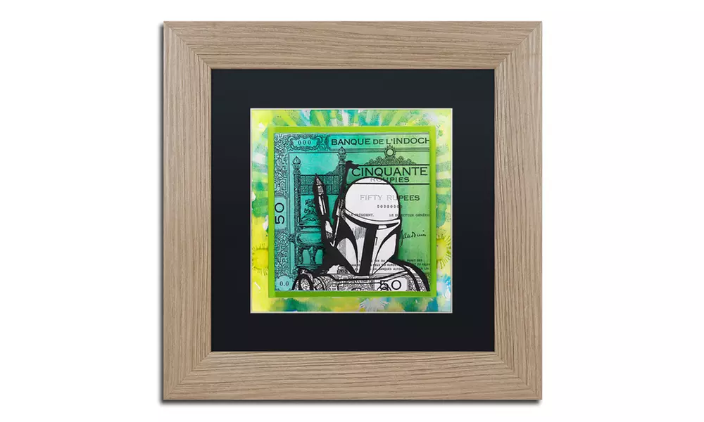Dean Russo 'Boba Fett' Matted Birch Framed Art - Primary Image