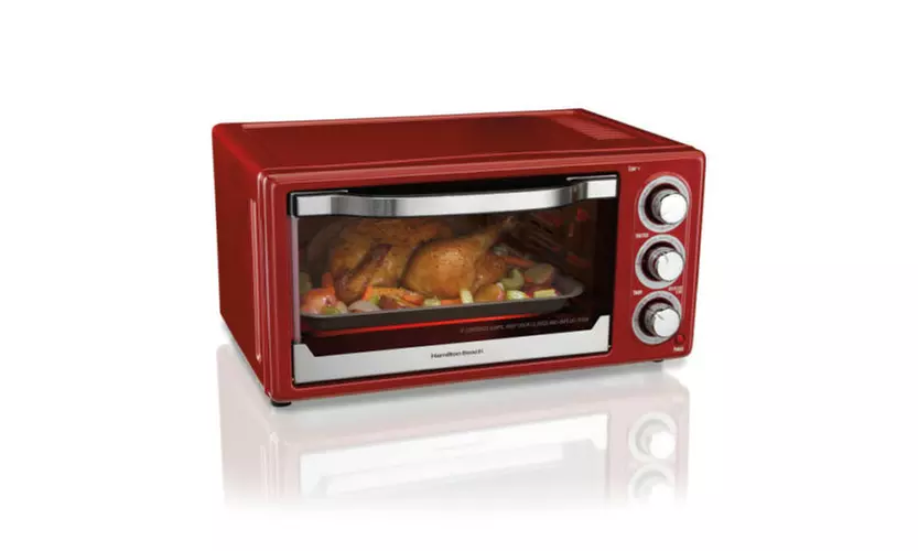 Hamilton Beach 6 Slice Toaster Convection Broiler Oven Red 31514 - Primary Image