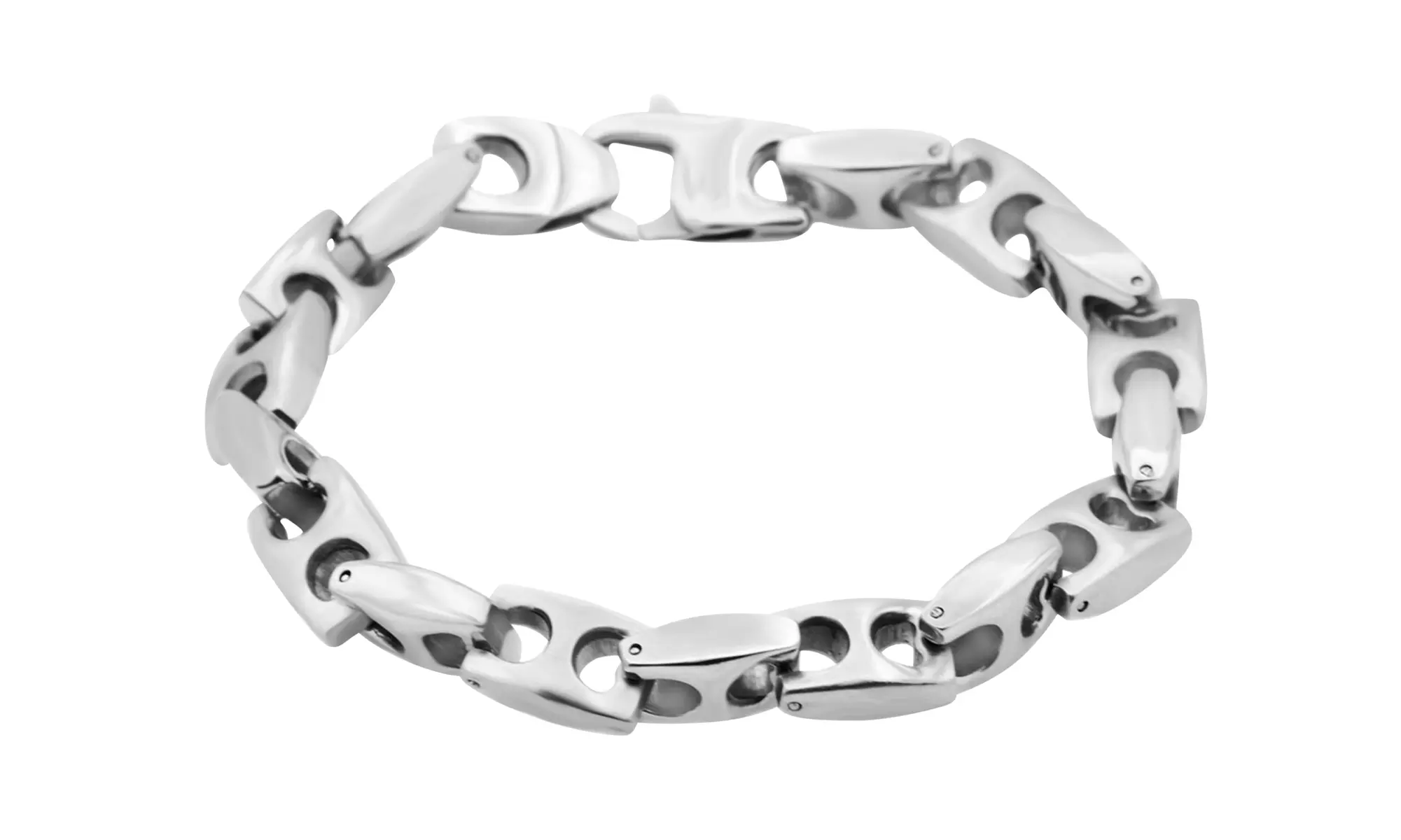 18KT Yellow Gold Over Stainless-Steel Cuban Curb Link Bracelet Chain for Men - Primary Image