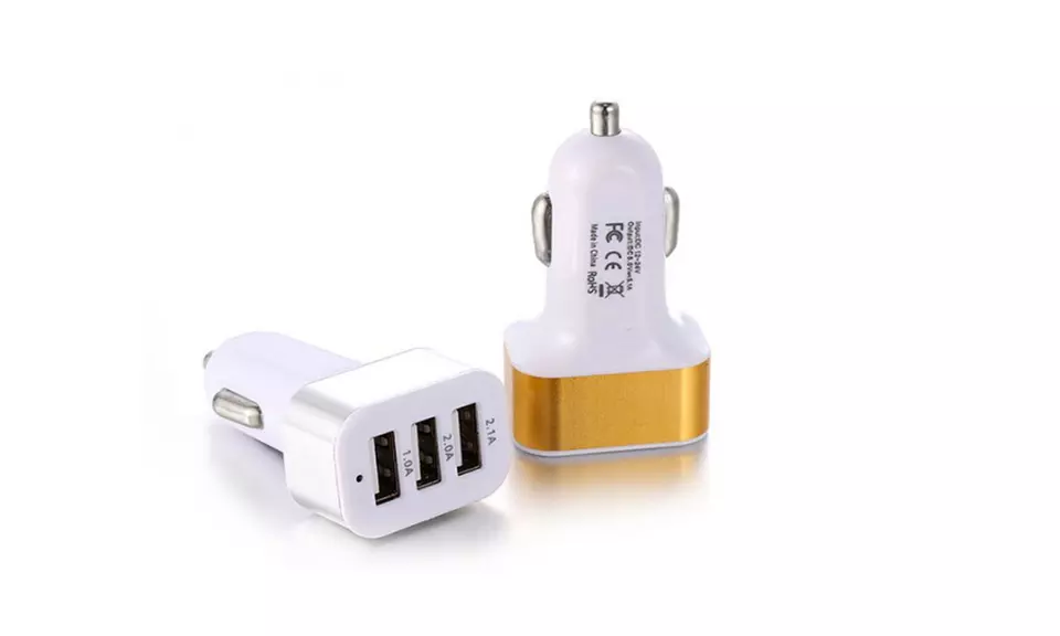 Triple USB Universal Car Charger Adapter - Second Medium