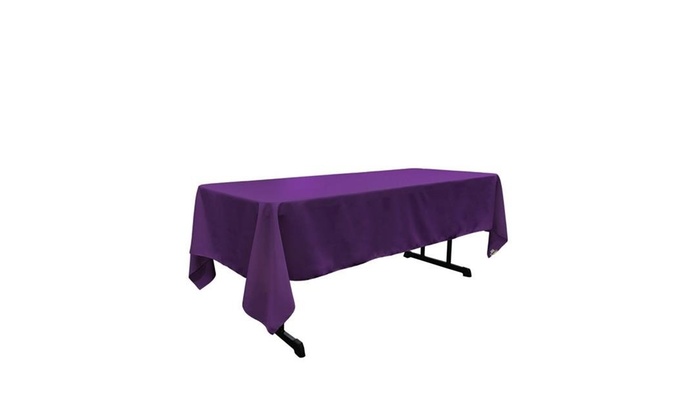 Up To 16 Off On La Linen Tcpop60x126 Purplep2 Groupon Goods