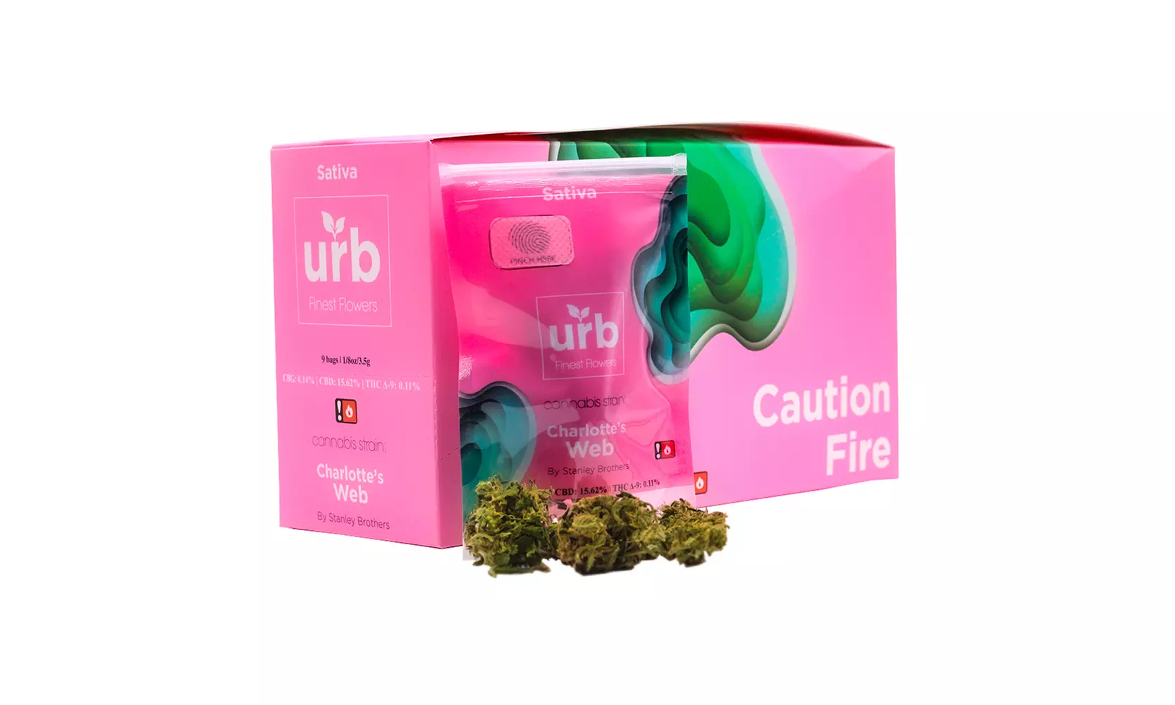 Urb - Charlottes Web - 3.5 Grams - 15.62% CBD - Single or Box of 9 - Second Medium