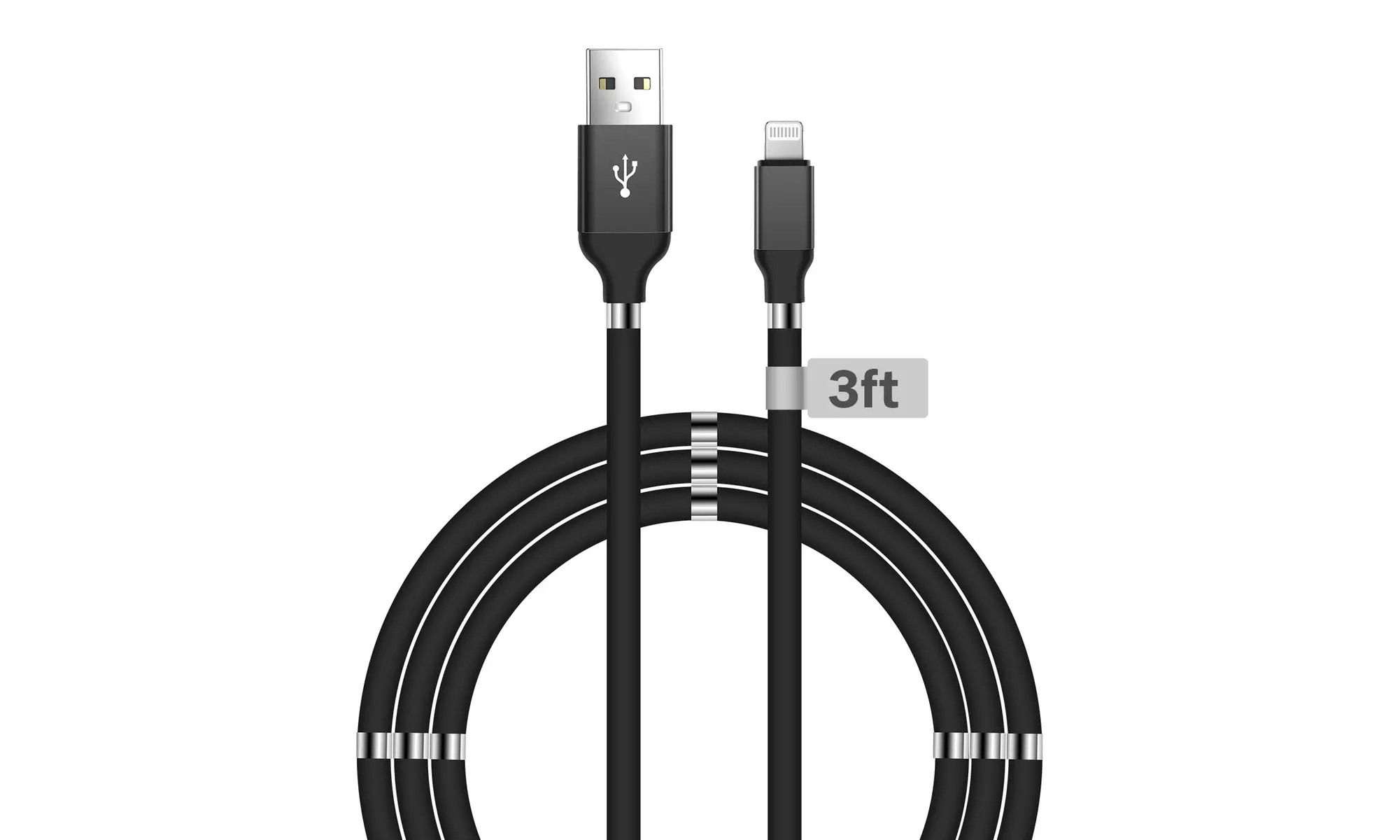 Aduro Fidget Cable Magnetic Self Winding MFI Lightning USB Cables