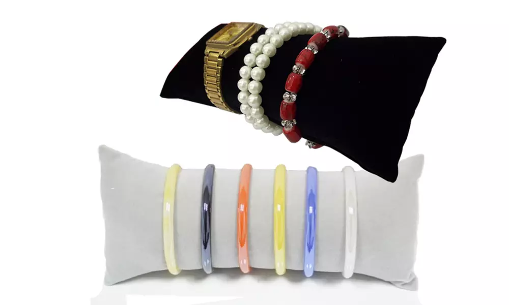 Jewelry Display Pillow Organizer For Bangles, Bracelets and Watches - Primary Image
