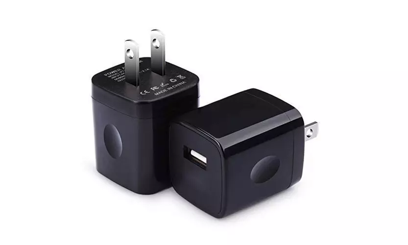USB Wall Charger, Charger Adapter, 5V/1Amp Cube for iPhone 6/7/8 Plus X XR XS - Primary Image
