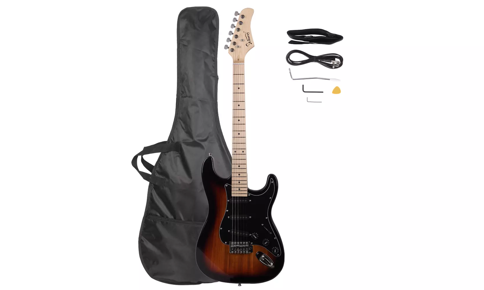 Glarry GST Stylish Electric Guitar Kit with Black Pickguard Five Colors - Primary Image