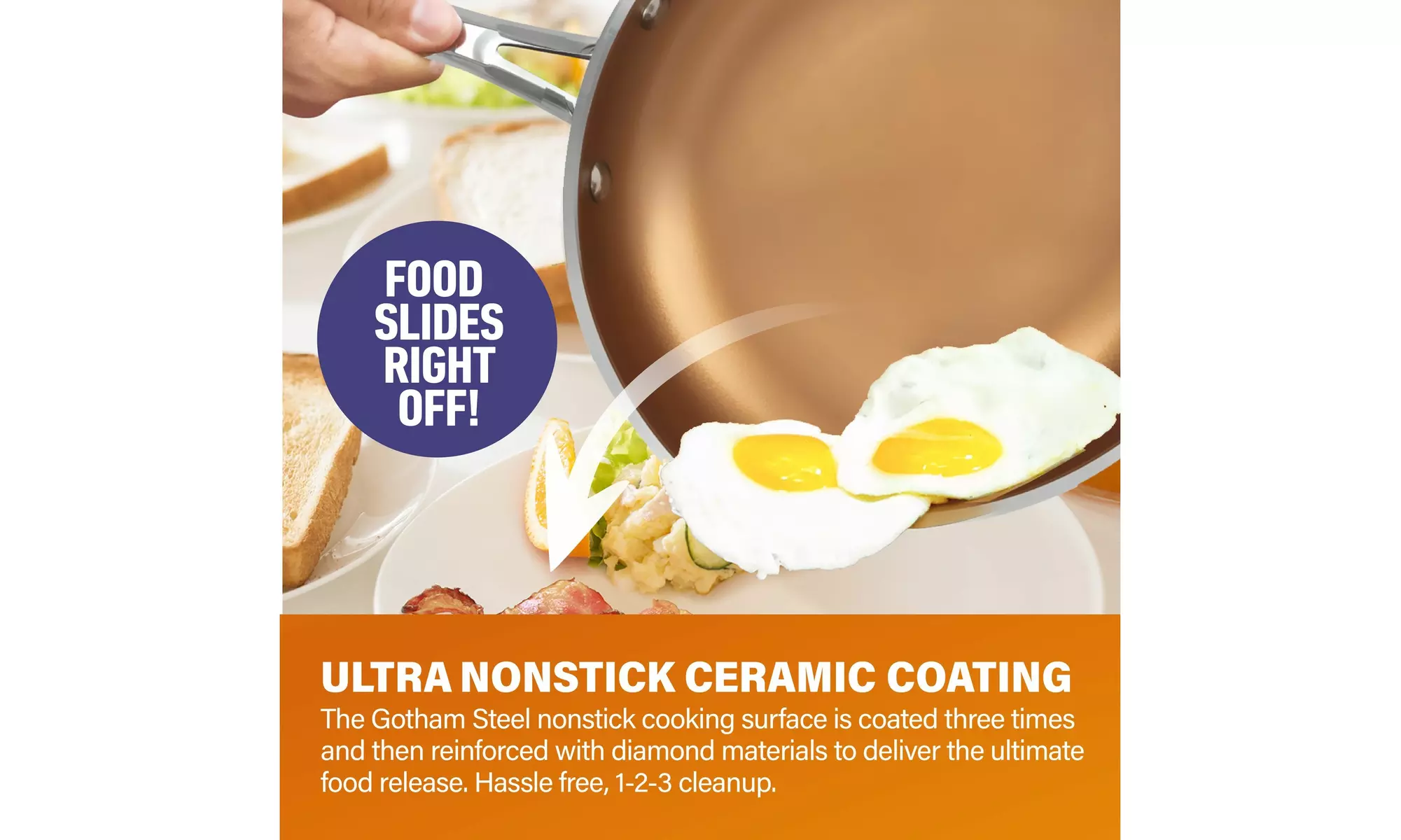 Granitestone 3-Piece Nonstick Frying Pans Set (8, 10, 12 inch)