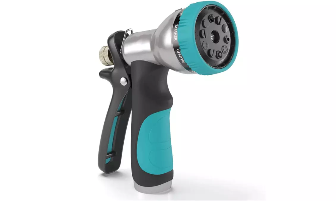 Heavy Duty Garden Hose Nozzle Hand Sprayer with 9 Adjustable Spray Patterns - Primary Image