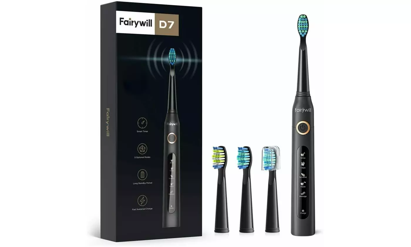 Sonic Electric Toothbrush Rechargeable 4x Brush Heads  - Primary Image
