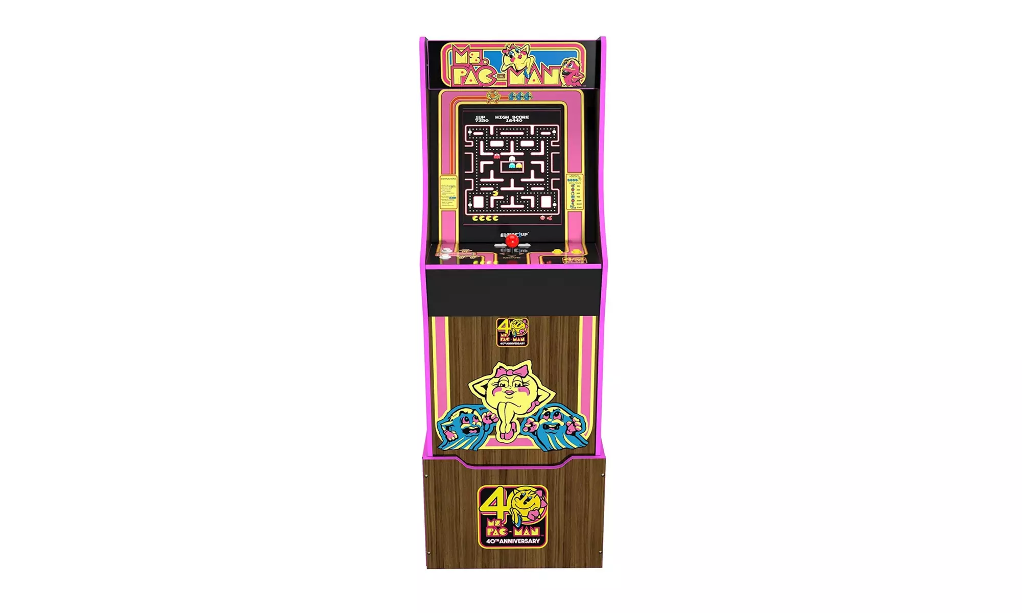 Arcade1UP Ms. Pac-Man 40th Anniversary Classic 10-in-1 Coinless Arcade Machine - Primary Image
